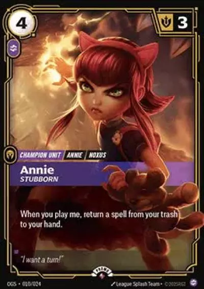 Annie Stubborn - OGS-010-p - Promotional Cards - Riftbound card